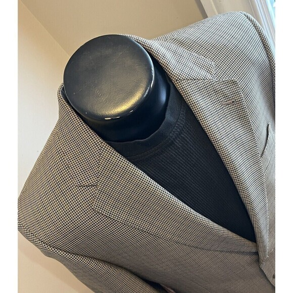 Jos A Banks Signature Gold Sports Coat Mens 39R Houndstooth Silk Wool Old Money - Picture 4 of 16